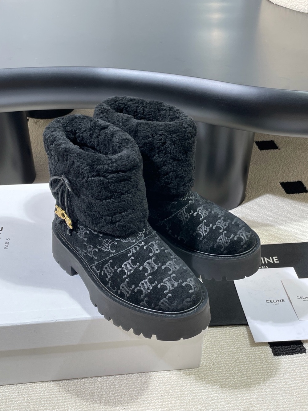 Black Celine boots